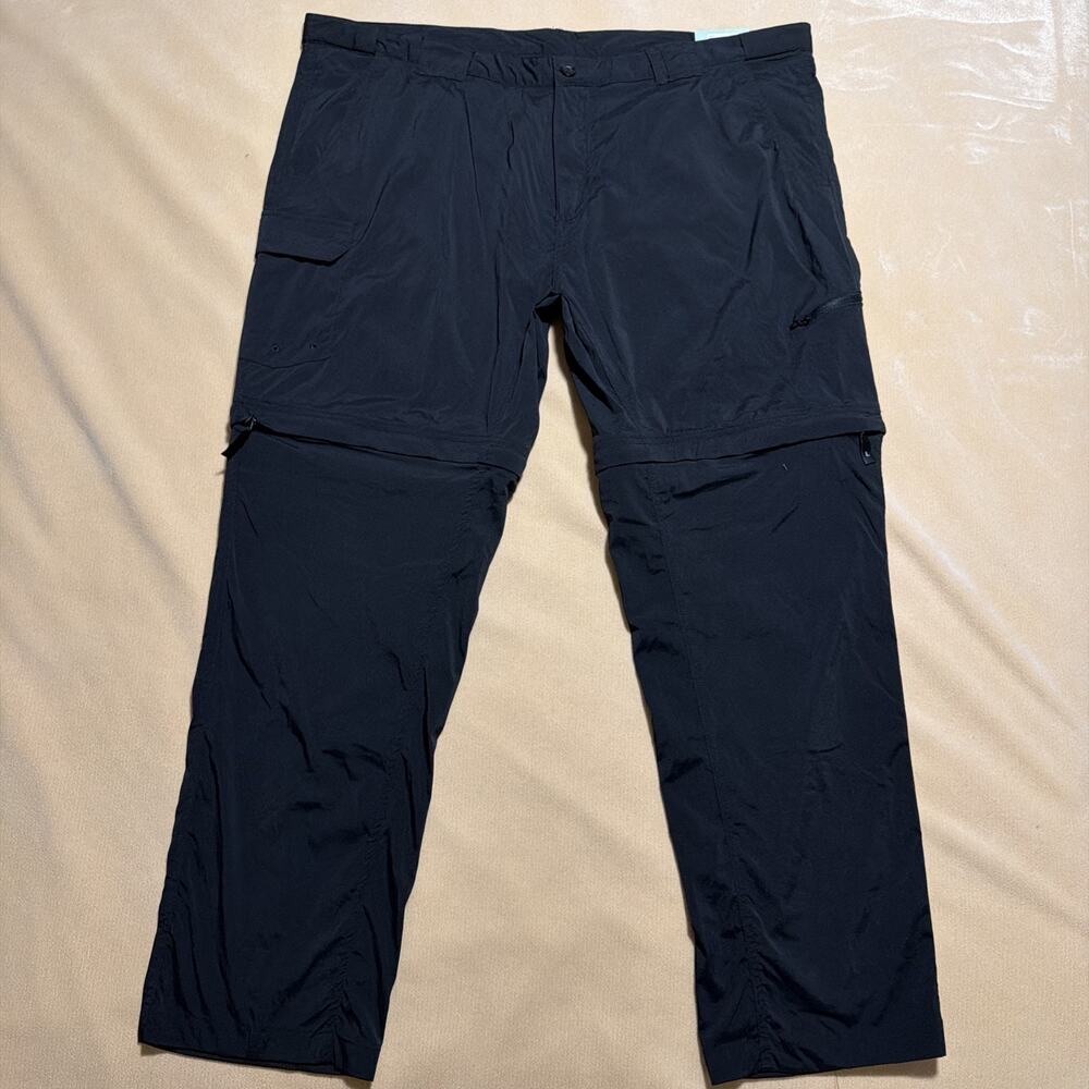 NWT Magellan Outdoors Black Convertible Pants Fishing Hiking Zip Off Men 46x32